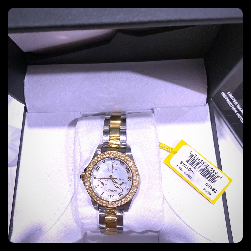 Two tone invicta watch